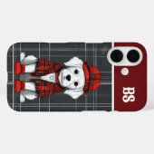Lustig verkleideter schottischer Hund - Monogramm Case-Mate iPhone Hülle (Rückseite (Horizontal))