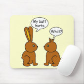 Lustig verletzt mein Hintern Häschen Mousepad (Mit Mouse)