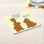 Lustig verletzt mein Hintern Häschen Rechteckiger Pappuntersetzer (angewinkelt)