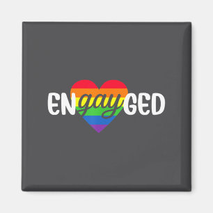 Lustig verlobtes schwules Paar Verlobungsfeier Reg Magnet