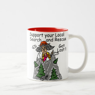 Lustig Verloren gehen Zweifarbige Tasse