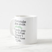 Lustig "verwechseln Sie nicht mein Fake-Lächeln" Kaffeetasse (Vorderseite Links)