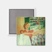 lustig Vintager Martini-Happy Housefrau-Magnet Magnet (Vorderseite/Rückseite)