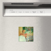 lustig Vintager Martini-Happy Housefrau-Magnet Magnet (In Situ (Geschirrspüler))