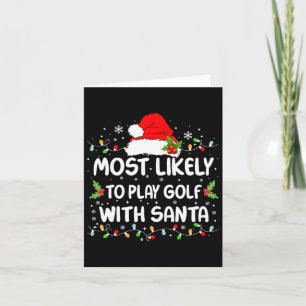 Lustig Wahrscheinlich Golf mit dem Weihnachtsmann  Karte