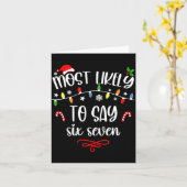 Lustig Wahrscheinlich Six Seven 67 Meme Weihnachte Karte (Gelbe Blume)