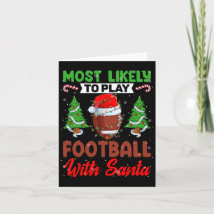 Lustig Wahrscheinlich wird mit Santa Chri Fußball Karte