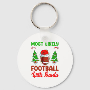 Lustig Wahrscheinlich wird mit Santa Chri Fußball  Schlüsselanhänger
