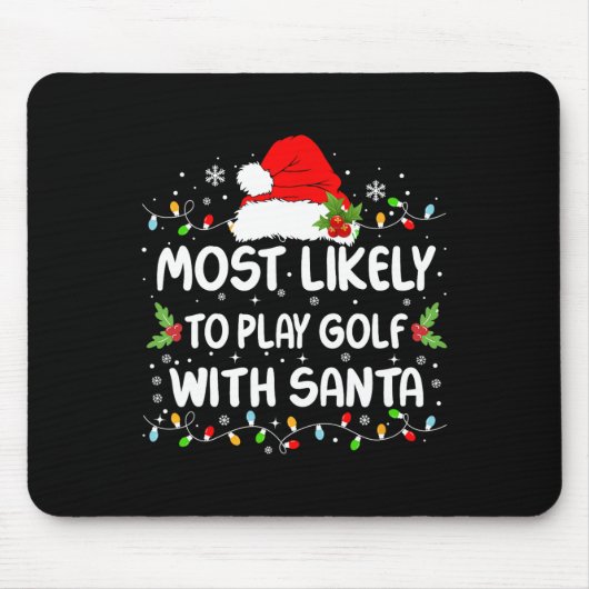 Lustig Wahrscheinlich wird mit Santa Christma Golf Mousepad (Vorne)