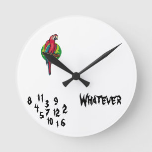 LUSTIG!!  WALLCLOCK RUNDE WANDUHR