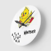 LUSTIG!! WALLCLOCK-was!!! Runde Wanduhr (Winkel)