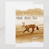 lustig, was der Fuchs sagt Briefpapier (Vorne/Hinten)