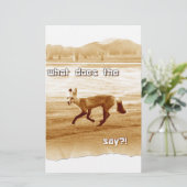 lustig, was der Fuchs sagt Briefpapier (Stehend Vorderseite)