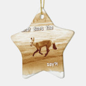 lustig, was der Fuchs sagt Keramikornament (Links)