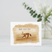 lustig, was der Fuchs sagt Postkarte (Stehend Vorderseite)