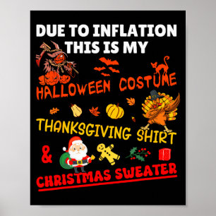 Lustig wegen Inflation ist das Weihnachten Silvest Poster