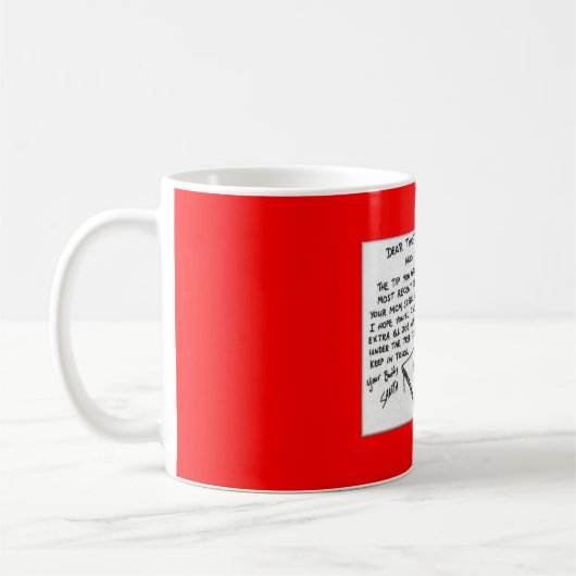 Lustig-Weihnachtenbuchstabe Kaffeetasse (Links)