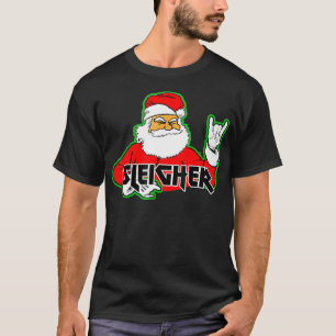 LUSTIG Weihnachtsmann Slayer Heavy Metal Hässlich T-Shirt