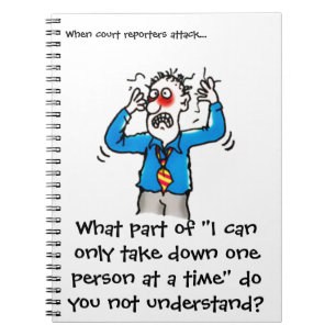 Lustig, wenn Gerichtsschreiber angreifen (Männer) Notizblock