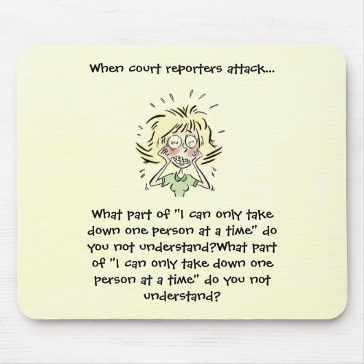 Lustig wenn Gerichtsschreiber-Angriff Mousepad (Vorne)