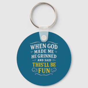 Lustig wenn Gott Sarkastischer Humor 1 Schlüsselanhänger