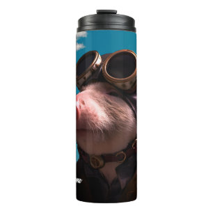 Lustig wenn Schweine fliegen Thermosbecher