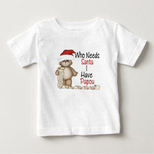 Lustig, wer Sankt Papou benötigt Baby T-shirt