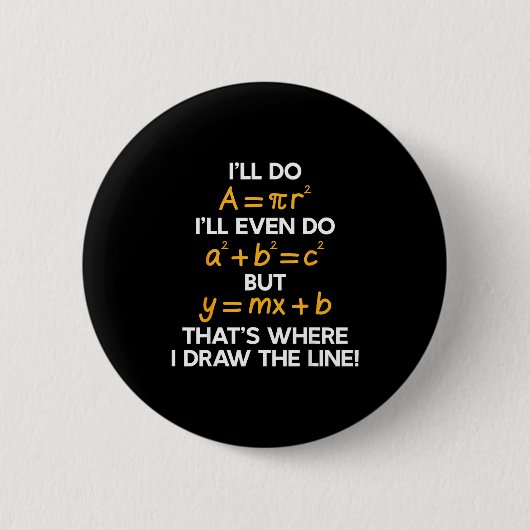Lustig werde ich Mathe-Formel Mathe-Wortspiele Button (Vorderseite)