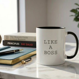 Lustig wie ein Chef Zitat Zweifarben-Kaffeetasse Tasse