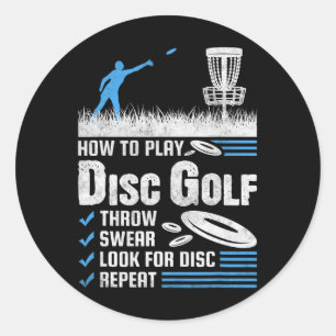 Lustig, wie man Disc Golf spielt Runder Aufkleber