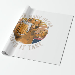 Lustig wie viele Biere braucht es Geschenkpapier