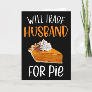 Lustig Wird Hund Für Pie Kürbis-Pie Thanksgiving H Karte