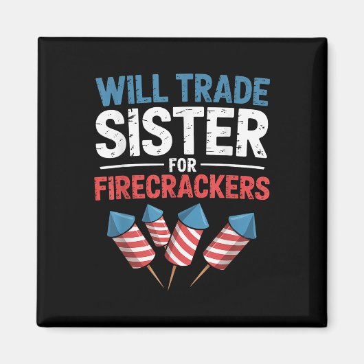 Lustig Wird Schwester Für Feuerwerkskörper Usa 4.  Magnet (Vorne)