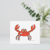 lustig wütend, roter Krabbe Postkarte (Stehend Vorderseite)
