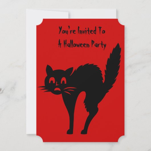 lustig wütendes schwarzes Party lädt zum halloween Einladung (Vorderseite)