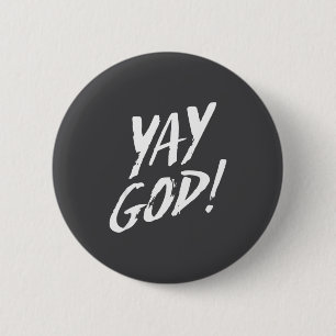 Lustig Yay Gott Grafik Jesus Christliche Religion Button