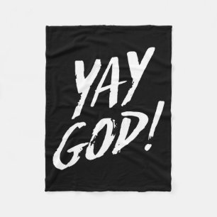 Lustig Yay Gott Grafik Jesus Christliche Religion Fleecedecke