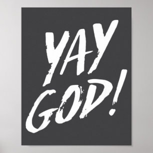 Lustig Yay Gott Grafik Jesus Christliche Religion  Poster