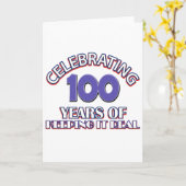 Lustige 100. Geburtstagsentwürfe Karte (Gelbe Blume)