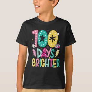 Lustige 100 Tage hellere Schulfeier Lehrer T-Shirt