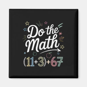 Lustige 100-Tage-Schul-Math-Gleichung Rechne die M Magnet