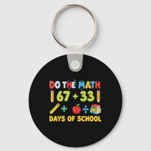 Lustige 100-Tage-Schul-Math-Gleichung Schüler Lehr Schlüsselanhänger