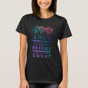 Lustige 100 Tage Schule Erstklässler Schüler Lehre T-Shirt