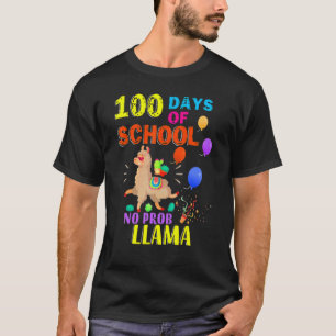 Lustige 100 Tage Schule Kein Prob-Llama Lama Lehre T-Shirt