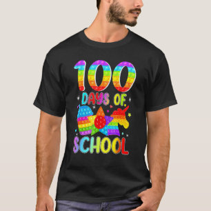 Lustige 100 Tage Schule Pop It Lehrer Kinder Junge T-Shirt