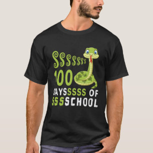 Lustige 100 Tage Schule Süße Schlange Lehrer und S T-Shirt
