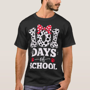 Lustige 101 Schultage Lustiger Hund Kinder Schüler T-Shirt