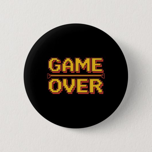 Lustige 1980er Nostalgie Arcade-Spieler Retro-Vide Button (Vorderseite)