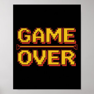 Lustige 1980er Nostalgie Arcade-Spieler Retro-Vide Poster