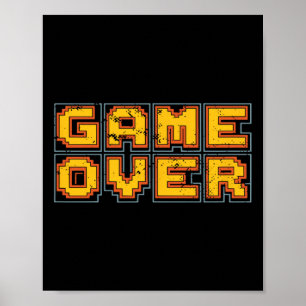 Lustige 1980er Retro-Videospiel-Arcade-Nostalgie S Poster